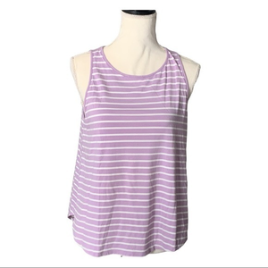 Cremieux striped lavender tank‎ size large EUC